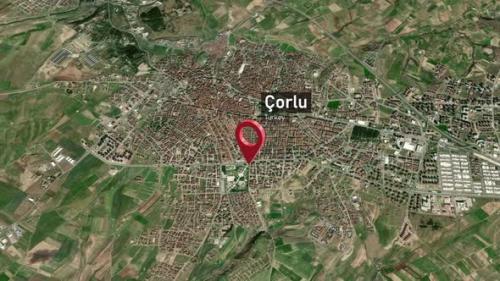 Videohive - Çorlu City Map Zoom (Turkey) from Space to Earth - 47982887 - 47982887