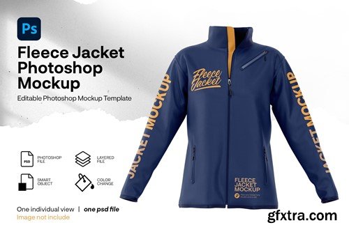 Fleece Jacket Mockup Front View 9QX2PR6