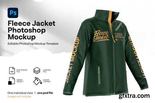 Fleece Jacket Mockup Front View RXQHFGG