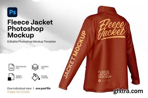 Fleece Jacket Mockup Back View CADD2ED