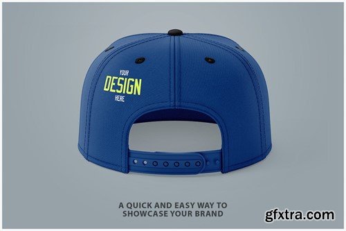 Cap Mockup with Plastic Snap Closure Template 9W5JHN8