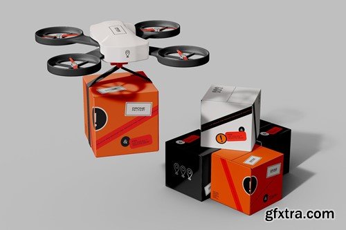 Delivery Drone Mockup FK9WUNY