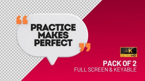 Videohive - Practice Makes Perfect speech bubbles - 47985502 - 47985502