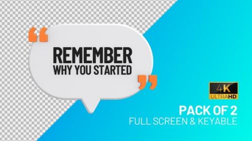 Videohive - Remember Why You Started speech bubbles - 47985503 - 47985503