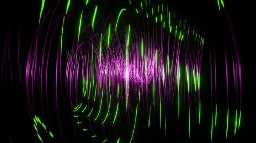 Videohive - Pink With Lime Sci-Fi Spiraling Splines Background Vj Loop In HD - 47986599 - 47986599