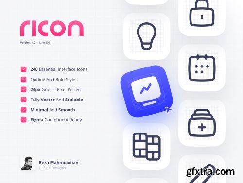 Ricon v.1 — 240 Essential Interface Icons Ui8.net