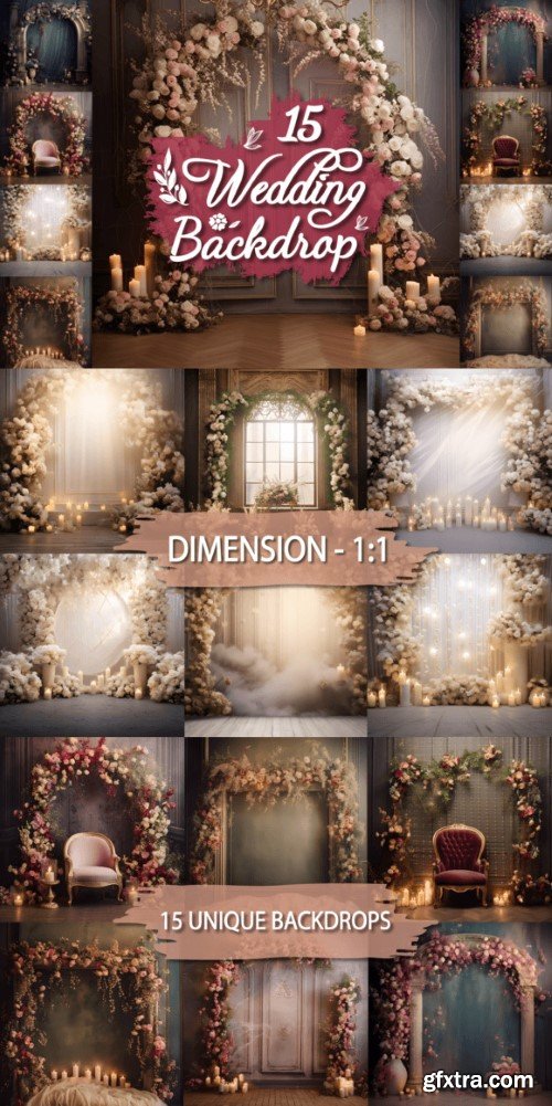 Wedding Overlay Digital Backdrops Bundle