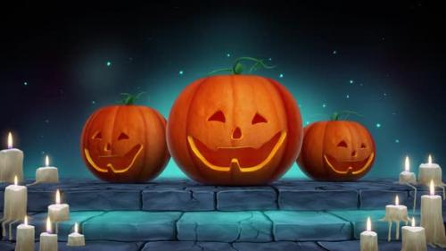 Videohive - Halloween Fantasy Background Loop - 48022812 - 48022812