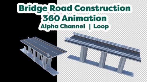 Videohive - High Way Bridge Road Under Construction Animation 04 - 48023128 - 48023128