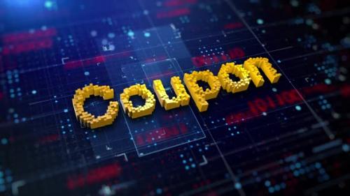 Videohive - Pixelated Word Coupon - 48023723 - 48023723