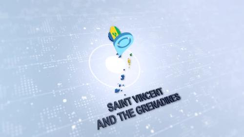 Videohive - Saint Vincent And The Grenadines Map With Marker - 48023728 - 48023728