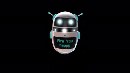 Videohive - Assistant Bot Says Are You Happy - 48024277 - 48024277