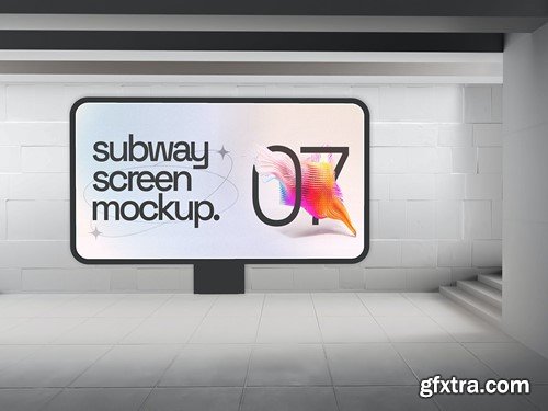 Urban Subway Advertising Screen Mockups Collection 2XCGVDS