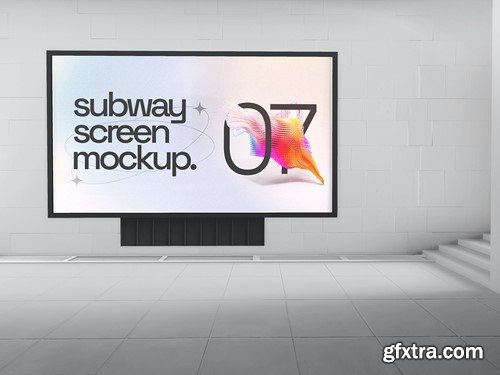 Urban Subway Advertising Screen Mockups Collection 2XCGVDS