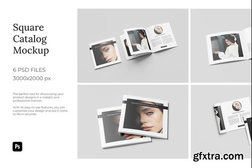 Square Catalog Brochure Mockup D3SL26Z