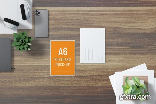 A6 Portrait Postcard / Flyer Mockup Y8AQTBB