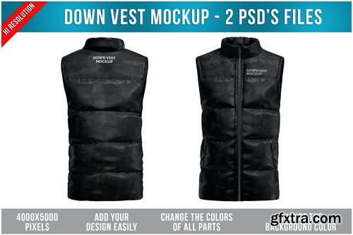 Down Vest Mockup GKQA9PY