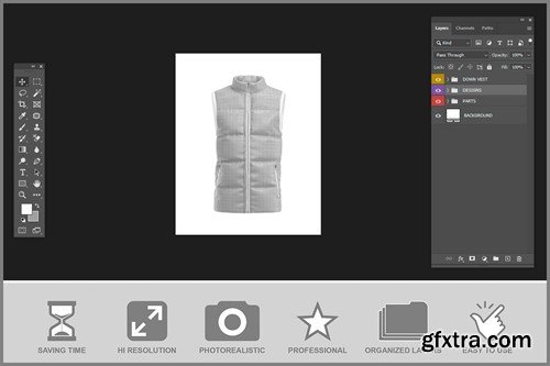 Down Vest Mockup GKQA9PY