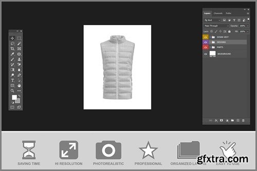 Down Vest Mockup RUAB5QA