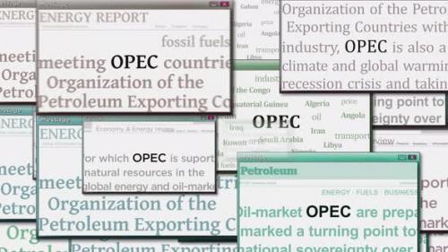 Videohive - OPEC Oil Petroleum Exporting pop up windows seamless looped - 48024772 - 48024772