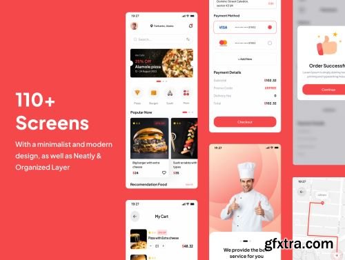 Resfood - Food Delivery App UI Kits Ui8.net