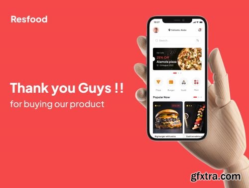 Resfood - Food Delivery App UI Kits Ui8.net