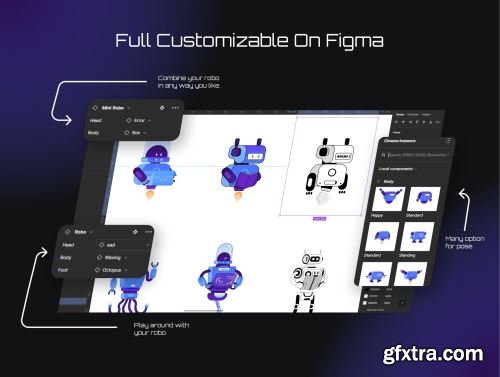 ROBO - Futuristic Illustration Library Ui8.net