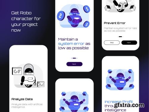 ROBO - Futuristic Illustration Library Ui8.net