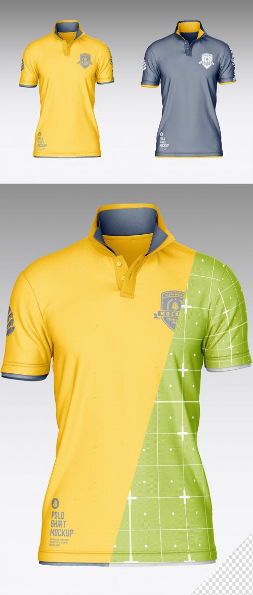Men's Short Sleeve Polo Shirt Mockup 639338054