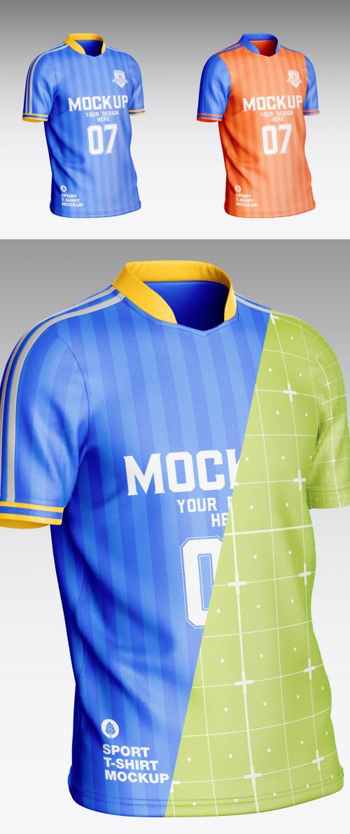 Soccer Men’s Sports T-shirt Mockup 639337891