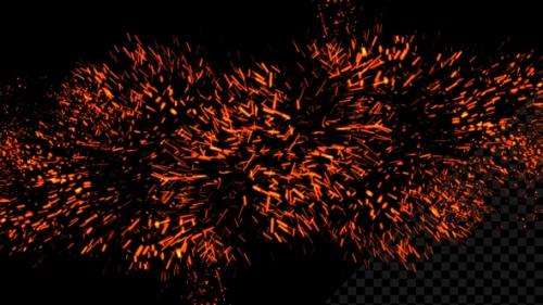 Videohive - Fire Particles Spiral V8 - 48025312 - 48025312