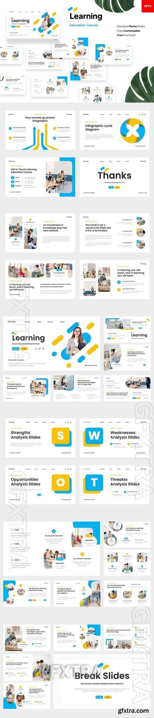 Learning - Education Course Powerpoint Template 3XVQ4MX