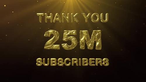 Videohive - 25M Subscribers Celebration Greeting - 48025322 - 48025322