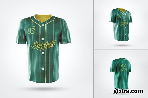 Realistic Baseball Jersey Psd Mockups Set KY65JHQ