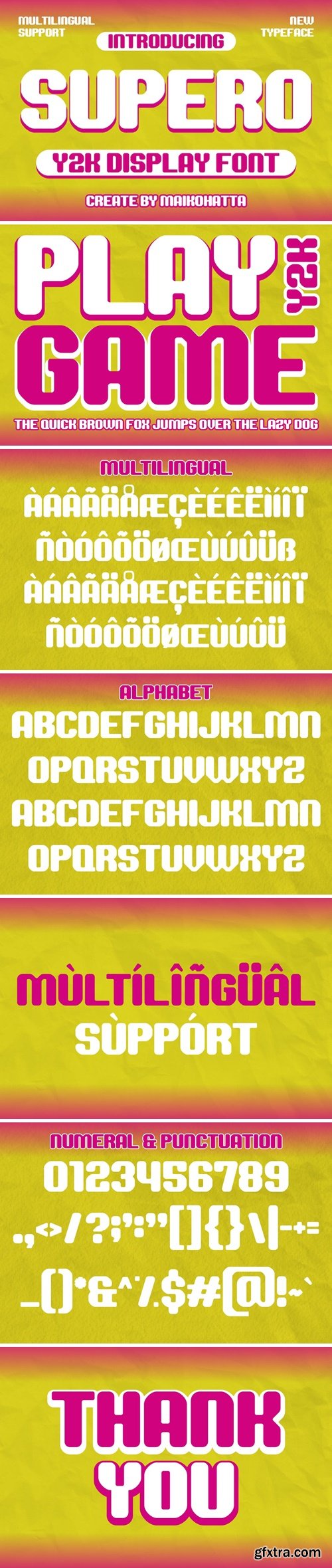 Supero - Y2k Display Font