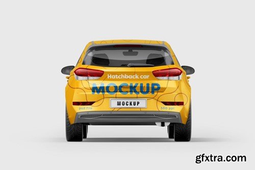 Modern Hatchback Car Mockup Set 2PLGWDU