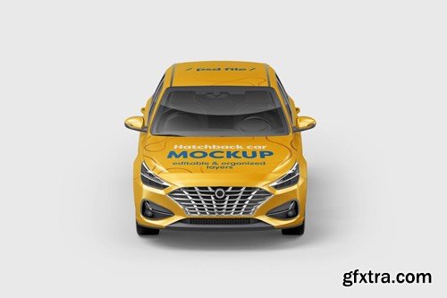 Modern Hatchback Car Mockup Set 2PLGWDU