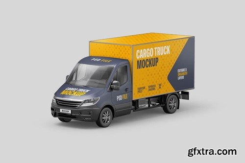 Delivery Truck Mockup Set 8GM86LQ