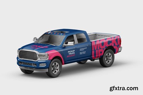 Modern Pickup Truck Mockup Set 8ANG7VZ