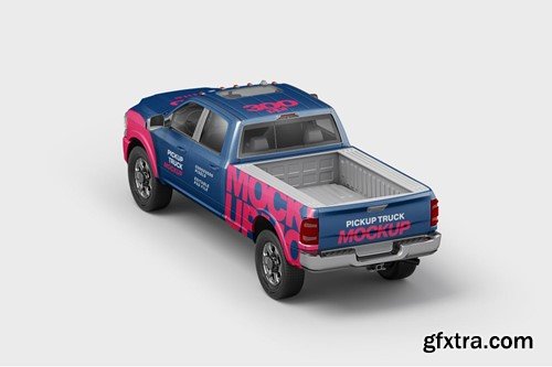 Modern Pickup Truck Mockup Set 8ANG7VZ