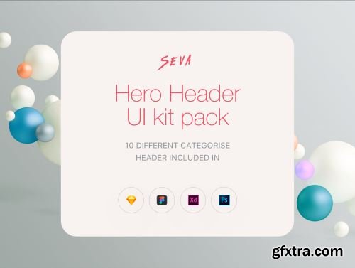 Seva header ui kit pack-2 Ui8.net