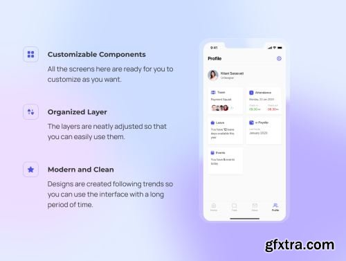 Shain - HR Employee App UI KIt Ui8.net