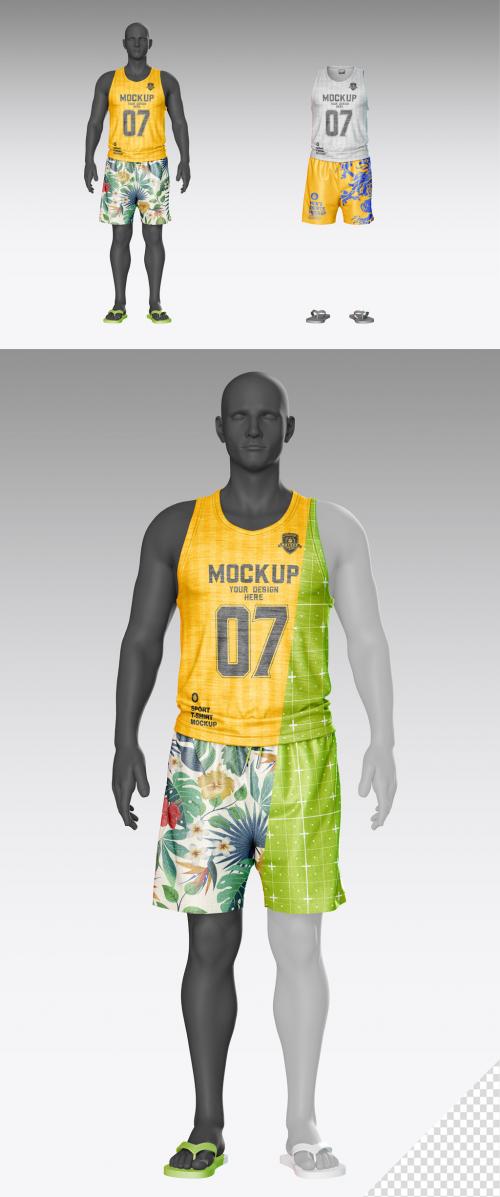 Beach Kit with Avatar Mockup 639337640