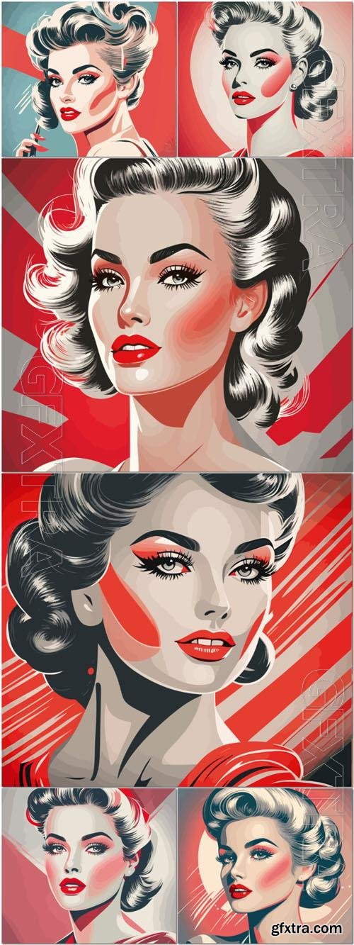 Vector illustration fashion make up clean