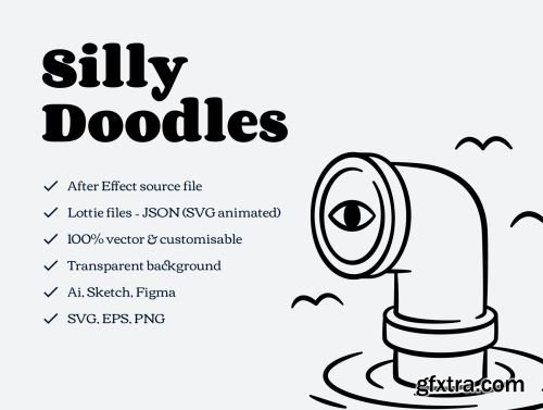 Silly Doodles Animated Illustrations Ui8.net