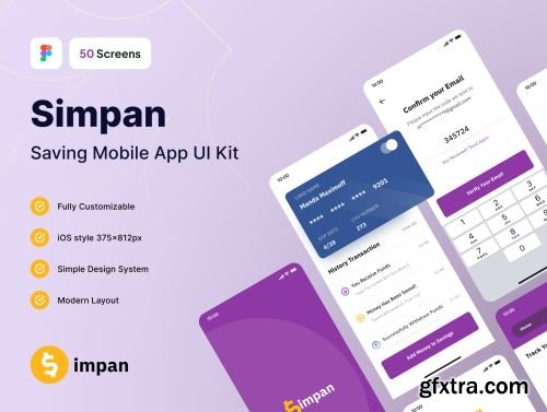 Simpan - Saving App UI Kit Ui8.net