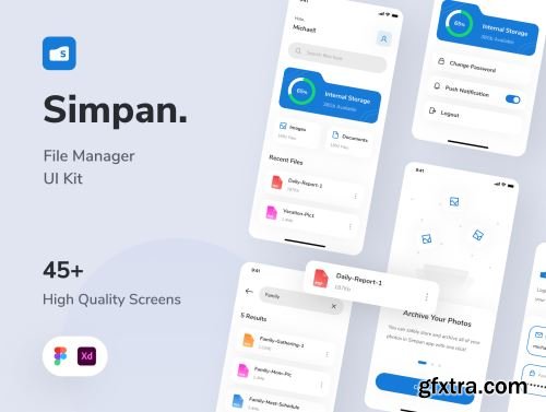 Simpan - File Manager App UI Kit Ui8.net