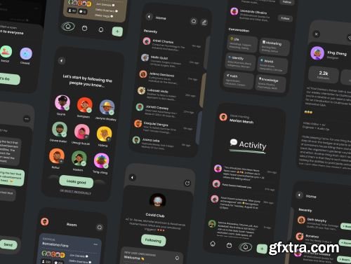 Social Audio App UI Kit Ui8.net