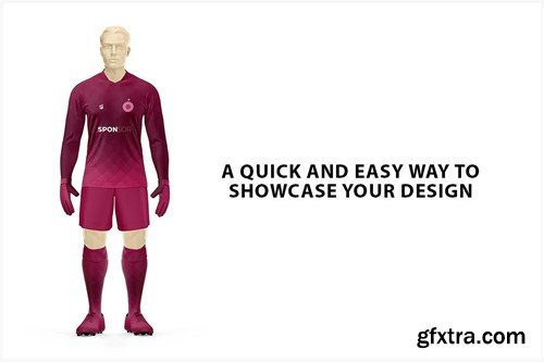 Soccer Uniform Goalkeeper Open Stub Mockup NW583NH