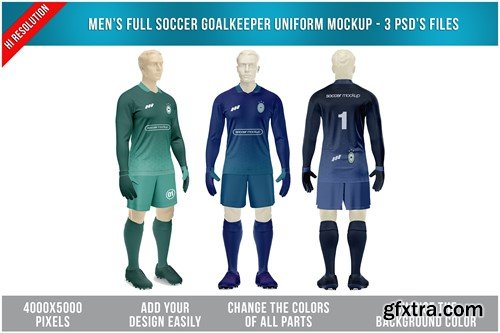 Soccer Uniform Goalkeeper Open Stub Mockup NW583NH